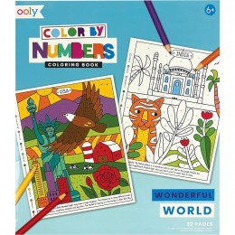 CUADERNO DE COLOREAR COLOR BY NUMBERS - WONDERFUL WORLD