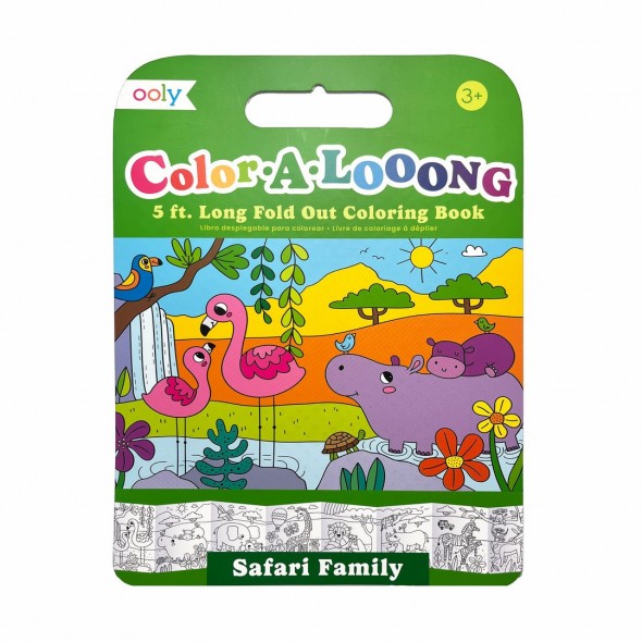 CUADERNO DE COLOREAR COLOR-A-LOOONG - SAFARI FAMILY