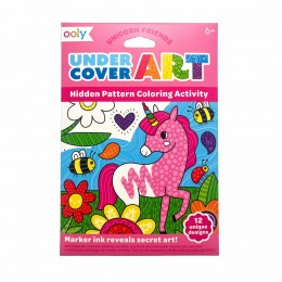 UNDERCOVER ART HIDDEN PATTERNS COLORING ACTIVITY - UNICORN FRIENDS